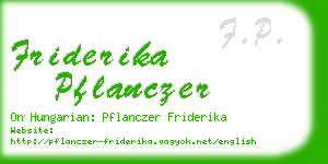 friderika pflanczer business card